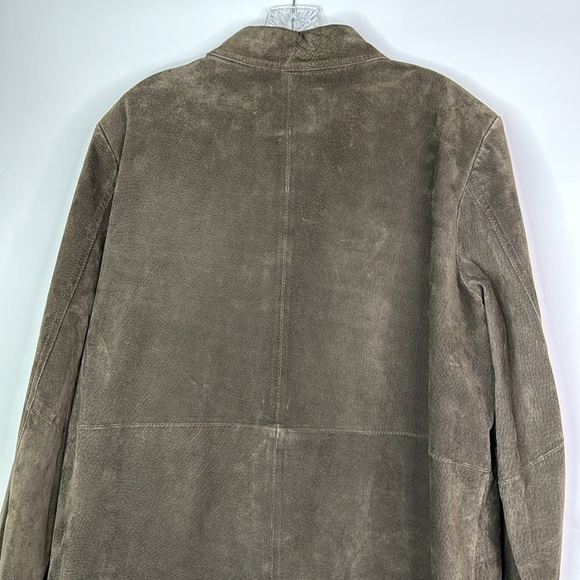 Vintage Cherokee Brown Leather Button Front Jacket Size 18W 90s - Picture 5 of 10